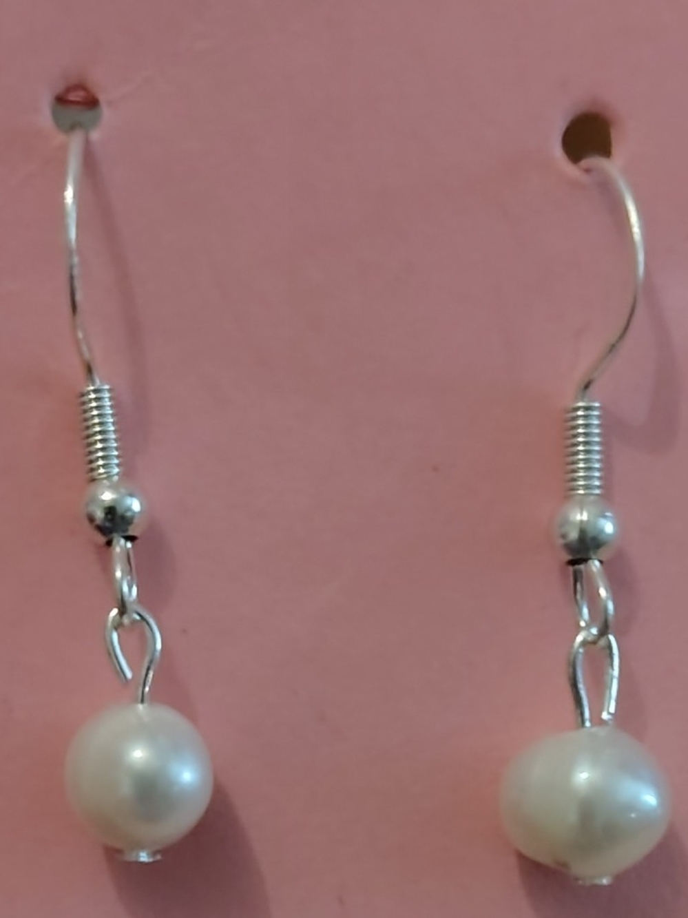 Pearl White Drop Earrings by Pearl